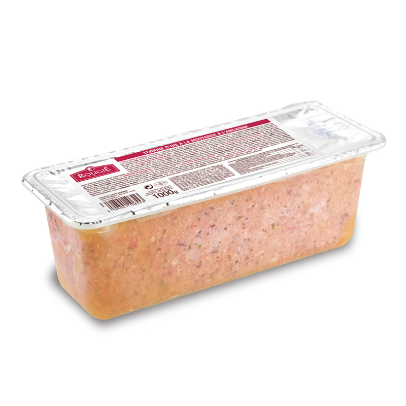 Gansefleischterrine-mit-Senfkorn bei R-express Gastronomie Lebensmittel Grosshandel online kaufen